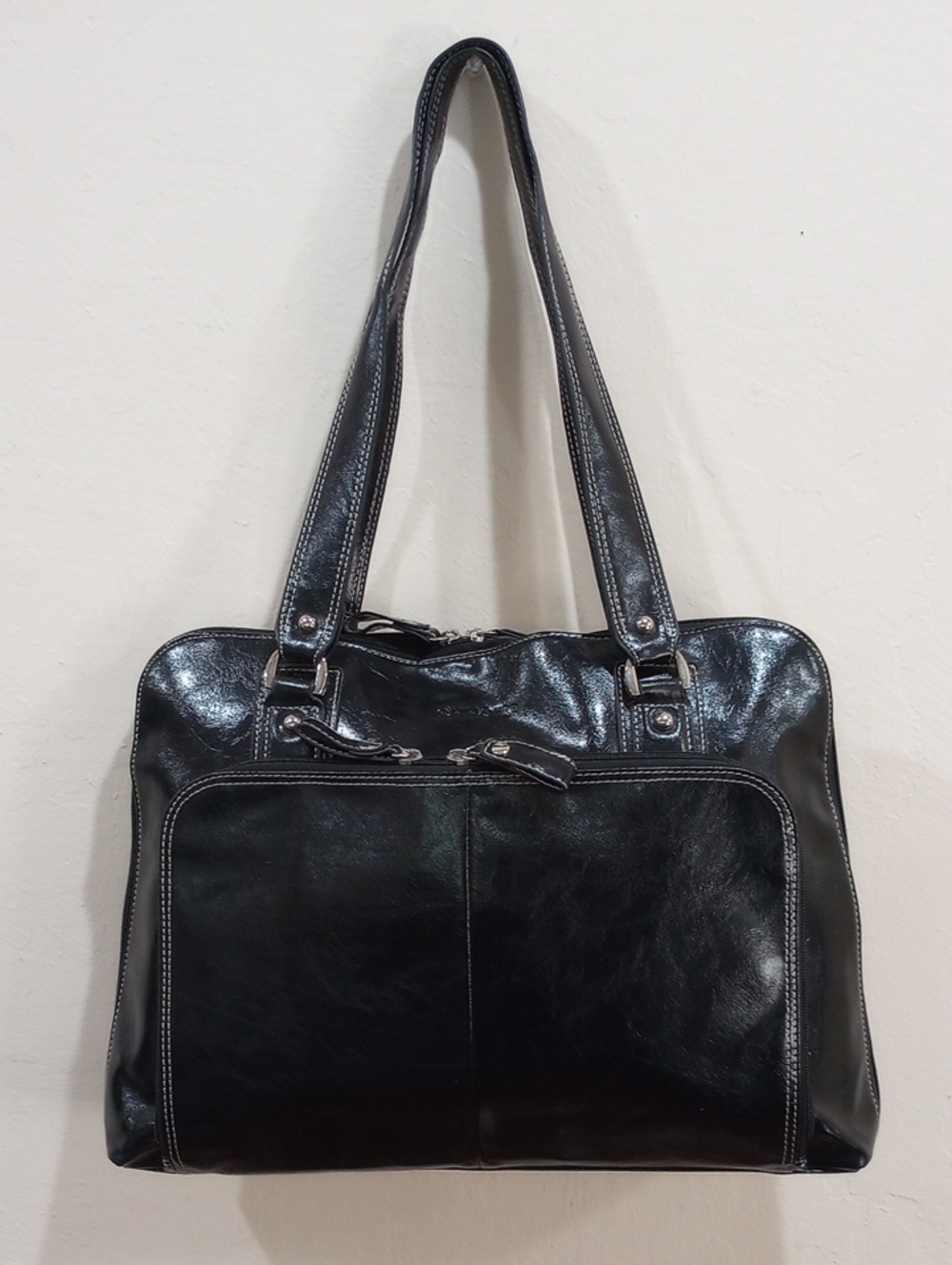 Samsonite Black Zip Around Soft Laptop Briefcase Tote
